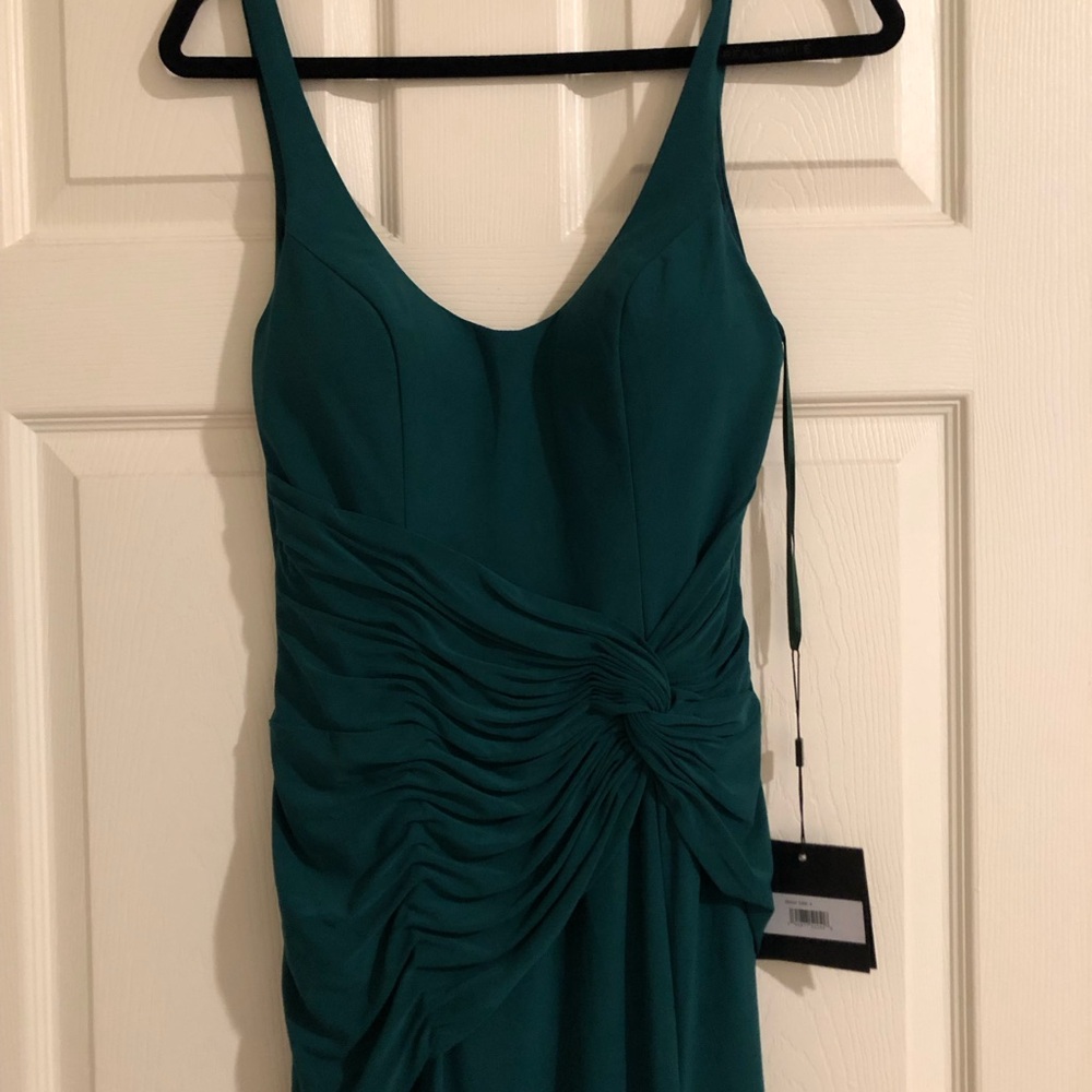 Ieena for Mac Duggal formal dark green gown NWT